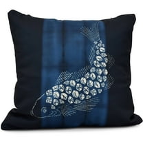 Simply Daisy Fish Pool Animal Print Outdoor Pillow