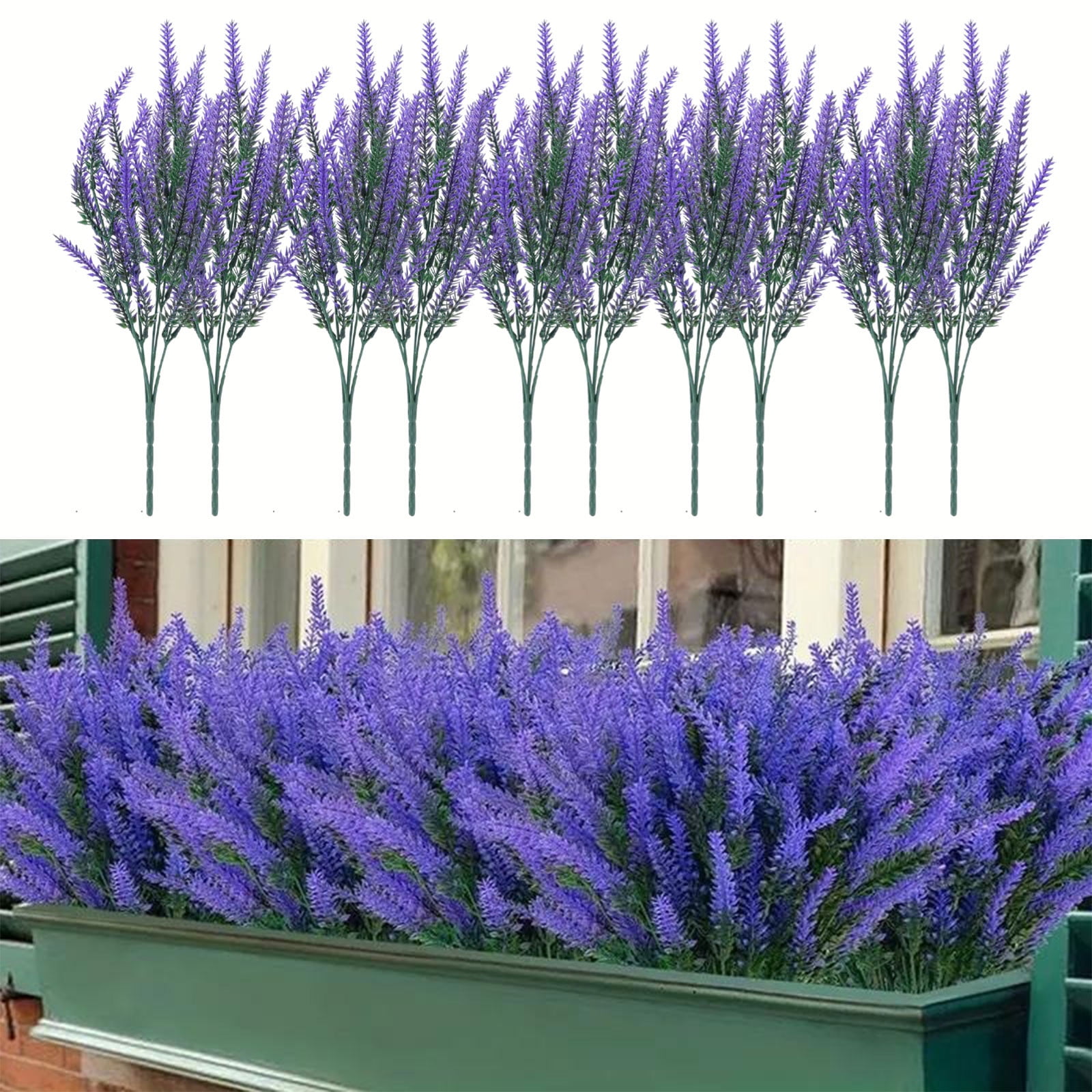 Plante artificielle 8 Bundles Extérieure Artificielle Faux Fleurs Arbustes Résistants Aux UV Plantes, Faux Plastique Verdure pour Intérieur Extérieur Plantes Suspendues Jardin Porche Fenêtre Bote Mais