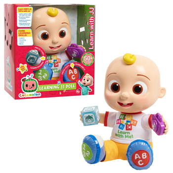 CoComelon Interactive Learning JJ Doll with Lights, Sounds, and Music to Encourage Letter, Number, and Color Re, Officially Licensed Kids Toys for Ages 18 Month, Gifts and Presents