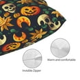 thumbnail image 3 of Cauagu Halloween Skull Print Pillow Covers with Envelope Closure,1PC Pillow Cases Decorative Pillow Case for Bed & Couch, Pillows Not Included-14"x20", 3 of 6