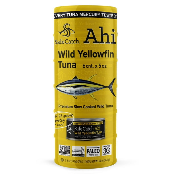 Safe Catch Ahi Wild Yellowfin Tuna, 5 Oz, 6 Count