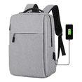 thumbnail image 1 of Bolsa Casual Para Laptop Carga Usb Gris Malubero Malu2151, 1 of 3