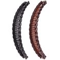 thumbnail image 1 of Paquete de 2 pinzas de plátano grandes, negras y marrones, pinzas de pescado, pinzas para el pelo largas, pinza de pez plátano, peine, accesorios para el cabello (ZS521), 1 of 5