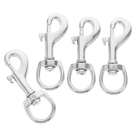 MUSEYA 4pcs Swivel Hook Clips Zinc Alloy Silver For Dog Leash And Key Chain