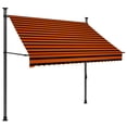 thumbnail image 2 of Toldo retráctil VidaXL Manual con LED 200 x 120 cm naranja/marrón, 2 of 7