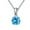 December-Turquoise Blue, variant on Solitaire Birthstone Necklace for Women Cz Sterling Silver Ginger Lyne Collection