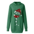 thumbnail image 4 of jsaierl Womens Sweatshirt Dress Christmas Long Sleeve Winter Dresses Holiday Glass Graphic Hoodies Shirt Dress New Years Eve Dresses Christmas Gift for Teen Girls, 4 of 5