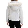 thumbnail image 3 of Cropped Puffer Jacket For Womens 2025 Winter Stand Collar Zip Up Quilted Puffer Coats With Faux Fur Hood Trendy, 3 of 8