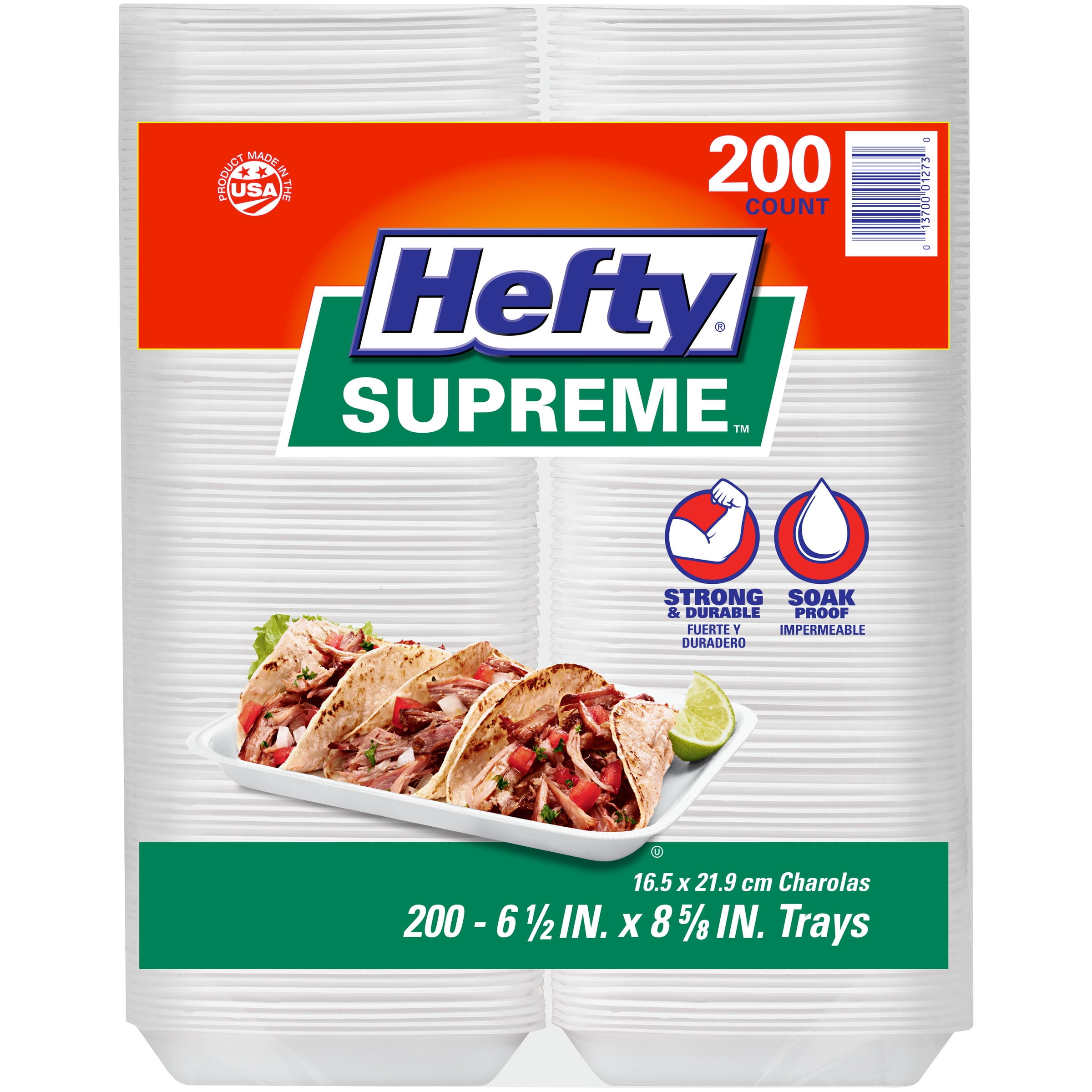Hefty Disposable Foam Food Tray 5 Section Soak Proof White 9x11 Inch 40 Count Walmart