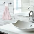 thumbnail image 7 of GZHJMY Pink Stripe Hanging Tie Towels Set of 2, Soft Absorbent Kitchen Hand Towels with Hanging Loops for Kitchen Bathroom Farmhouse Home Decor, 18.2 x 14 Inch Wash Cloths, 7 of 7