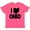 Retro Heather Pink, variant on Inktastic I Love Ohio with State Silhouette Youth T-Shirt