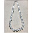 thumbnail image 4 of Collar de perlas redondas de concha marina, cadena de madreperla, collar de cuentas de concha blanca australiana, hebilla Taigang que no se decolora, 4 of 6