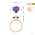 thumbnail image 5 of ANGARA Natural 2.6 Ct. Amethyst with Diamond Classic Ring in 14K Yellow Gold for Women (Ring Size: 7.5), 5 of 10