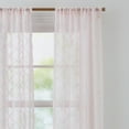 thumbnail image 2 of Your Zone Diamond Clip Sheer Single Curtain Panel, Pink Starlight, 38"W x 54"L, 2 of 6