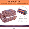 thumbnail image 3 of Labwork 12 Strands Braided Rope High Strength Polyester Rope Multifunctional Rigging Rope Applicable to Tree Work Camping Swing 1/2 Inch 150 Feet Blue Orange, 3 of 6