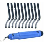 Jinsinto Deburring Outil, ensemble d'outils de décapage à la main, poignée avec une seule lame 10 Grattoirs pour bois, plastique, aluminium, cuivre et acier, outil de coupe Fontainebleau