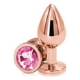 thumbnail image 2 of New Sensations Novelties Rear Assets Rose Gold Anal Plug Medium Pink, 2 of 2