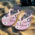 thumbnail image 5 of POLERO Slim French Bulldog Flip Flops for Women Cherry Blossom Beach Thong Sandals Comfortable Women's Summer Sandals, 5 of 7