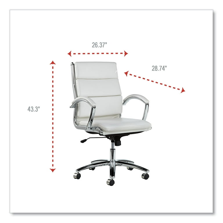 Alera Neratoli Mid Back Slim Profile Chair Faux Leather Up to