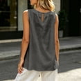 thumbnail image 6 of ChoXxx Women's Plus Size Sleeveless Loose Fit Camisole Tank Summer Dark Gray XL, 6 of 7