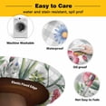 thumbnail image 3 of Elastic Fitted Round Tablecloth, Spring Floral Waterproof Stretch Table Cover for 55"-60" Tables, Grey Plaid Pink Blue Flowers Butterfly Washable Outdoor Tablecloths for Patio, Picnic, Camping, 3 of 9