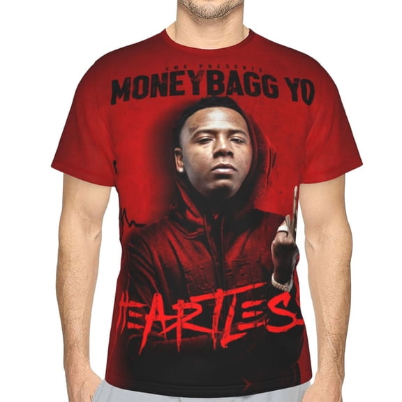 Moneybagg Yo Unisex 3d Pattern Printed Short Sleeve T-Shirts Casual Graphics Tees Small
