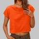 thumbnail image 2 of Camisetas para las Mujeres de Cuello Redondo, Camisetas Sueltas de Manga Corta, 2 of 8