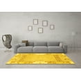 thumbnail image 3 of Ahgly Company Indoor Rectangle Abstract Yellow Modern Area Rugs, 7' x 10', 3 of 4