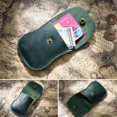 thumbnail image 3 of Handmade Designer Men Coin Purse Cowhide Coin and Card Purse Retro Change Purse Men Wallet Mini Coin Bag coffee, 3 of 6