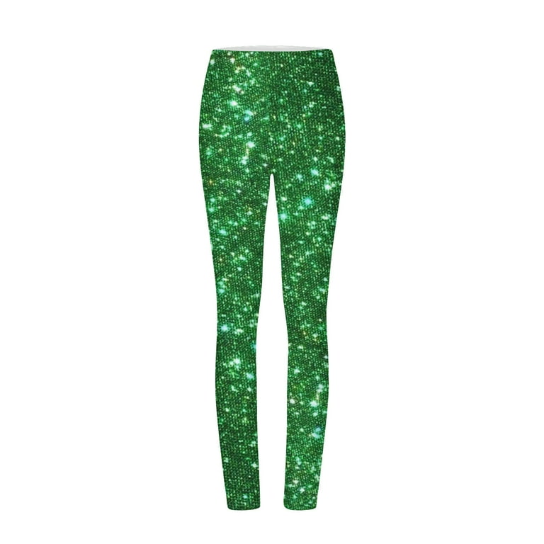 Kaemgyyd Leggings for Women Glitter Sparkle High Waist Stretch Tights  Casual Fashion Sequin Running Yoga Workout Pants for Party