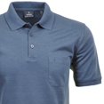thumbnail image 2 of RAGMAN Polo Hombre - Top, Polo de Punto Suave, Mezcla de Algodón, Bolsillo en el Pecho, Tapeta de Botones, Corto, Color sólido Azul M (Medium), 2 of 3