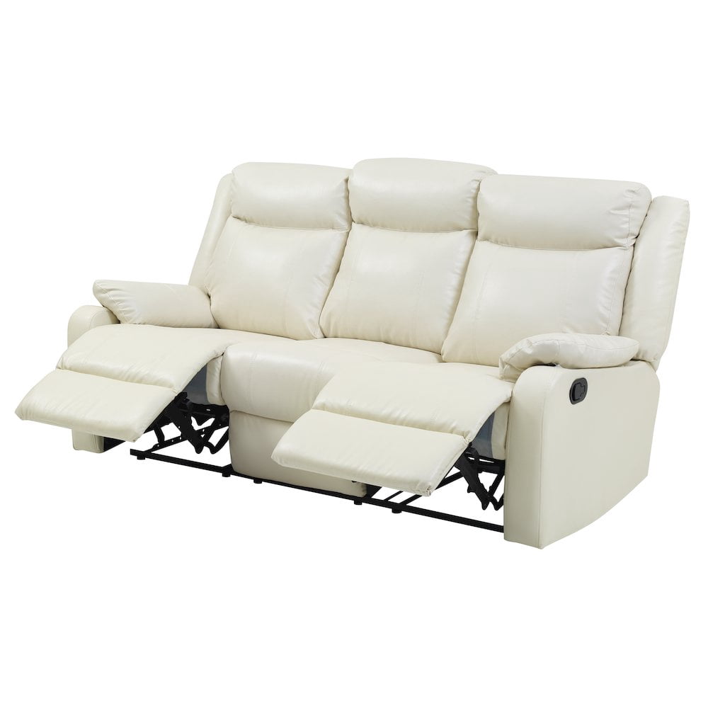 Glory Furniture Ward Reclining Sofa in Pearl Color