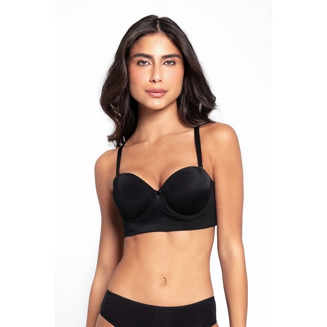 Brassier Balconet Strapless Copas Microfibra (021899) negro 36 Diane & Geordi Colombia 021899