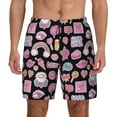 thumbnail image 3 of Uemuo Elements Pattern Mens Swim Trunks Quick Dry Board Shorts with Mesh Lining, Stretch Beach Shorts Quick Dry No-Chafing Board Shorts-Medium, 3 of 9
