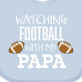 thumbnail image 4 of Inktastic Watching Football with My Papa Boys or Girls Baby Bib, 4 of 4