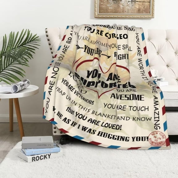 Get Well Soon Gifts for Women, Inspirational Gifts Throw Blanket, Feel Better After Surgery Gifts for Sick Women, Thinking of You Gift for Her Mom Friend Sister Coworker, Hug Cancer Care Blanket