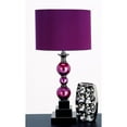 thumbnail image 5 of Urban Designs Loft Chic Metal & Glass Table Lamps (Set of 2) Purple Red, 5 of 7