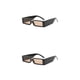 thumbnail image 2 of Jumpingount Gafas de sol rectangulares Gafas de lujo Gafas Anti-sol Hombres Espejo Gafas a prueba de polvo Gafas cuadradas de tendencia Marrón oscuro 2piezas, 2 of 6