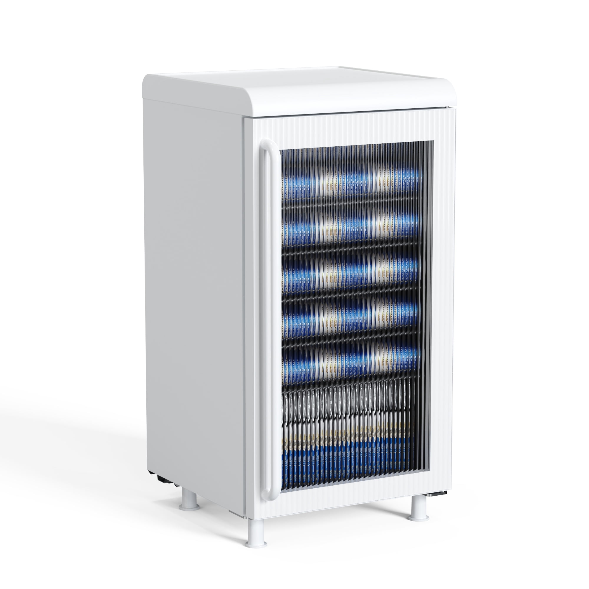 Frigidaire 27 Bottle / 117 Can Retro Wine Cooler with Built-in Bar Top, 3.1 Cu. ft. Beverage Refrigerator with Tempered Glass Door, White