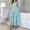 Sky Blue, variant on Conservative Dress Regular Fit 2026 Summer Bohemian Dress for Women Solid Color Spaghetti Strap Athletic Dress for Women Trendy for Lounge and Relax Yellow XL