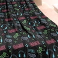thumbnail image 3 of Neon Controllers Games Icons Black Pattern Blanket,Comfortable Soft Flannel Throw Blanket,All Season,Warm Lightweight Blankets for Sofa Bed Couch Living Room Chair,40"x50", 3 of 4