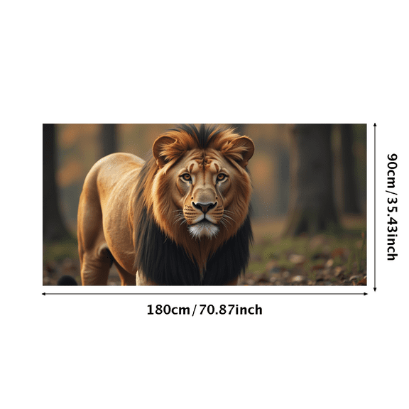 Realistic Lion Design Party Banner Backdrop Background Decorations for Safari Themed Parties Animal Celebrations Photography Props and Event Decor
