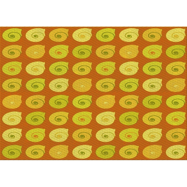 Ahgly Company Tapis Rectangulaire Lavable en Machine Intérieur Transitionnel Orange Rouge Orange, 8 Pieds x 10 Pieds