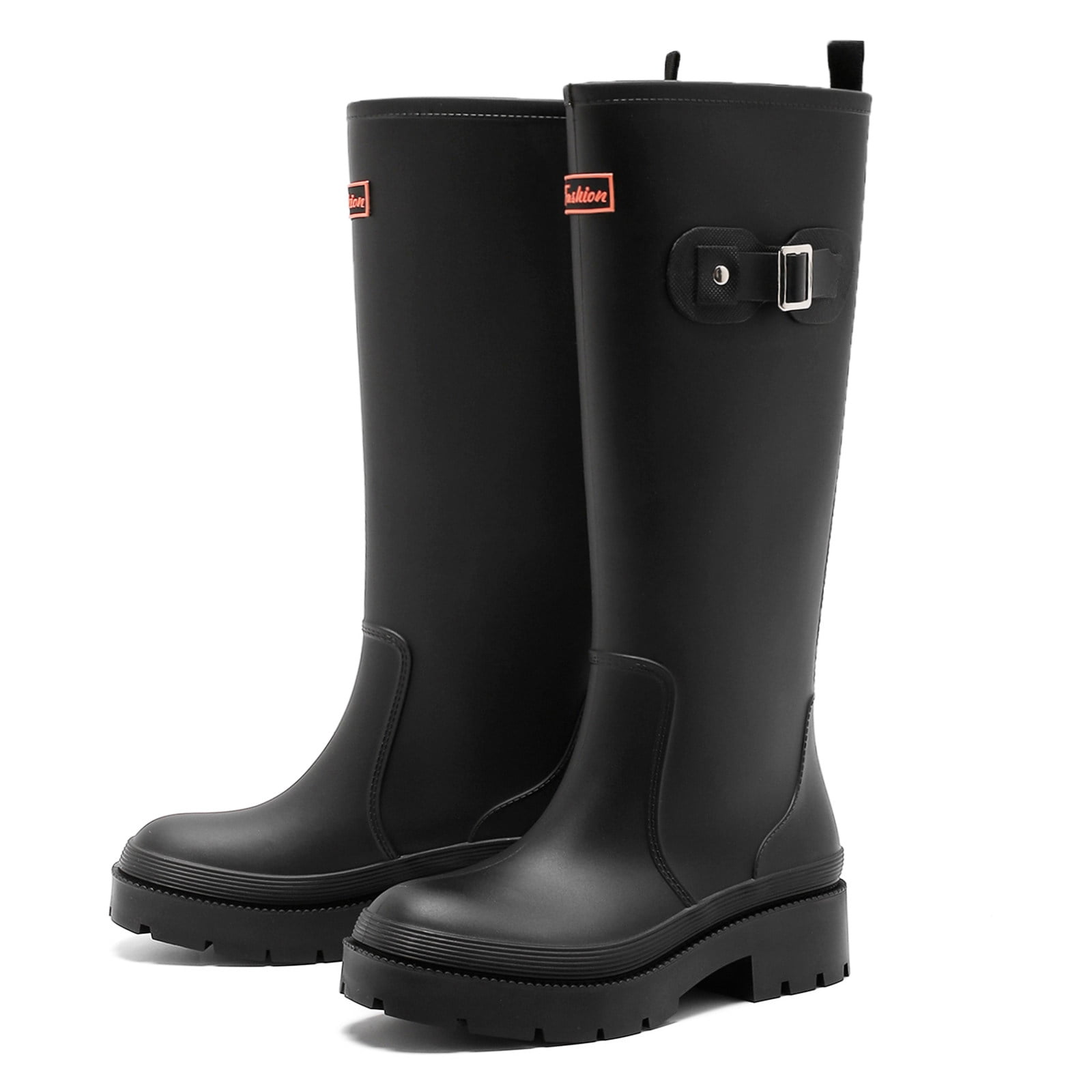 HSBDNZQ Rain Boots for Women, Waterproof Knee-High Rubber Boots Anti-Slip Garden Muck Boots Tall Water Shoes for Camping Fishing Farming Work Outdoor