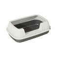 thumbnail image 2 of Semi-Enclosed Cat Litter Box with High Side Splash Guard, Includes Litter Scoop and Pedal for Home Cats, 18.9x12.6x6.1 inches, 2 of 6