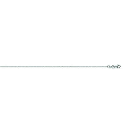 Engagement White Necklace - 10K White Gold 0.55 Box Chain in 16 inch, 20 inch, 18 inch, & 24 inch