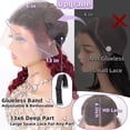 thumbnail image 4 of Curly Bob Wig Synthetic Wig Deep Wave 13x6 HD Lace Front Wigs For Black Women Hair Pre Plucked Wear And Go Glueless Short Wet And Wavy Chocolate Brown 12 Inch, 4 of 7