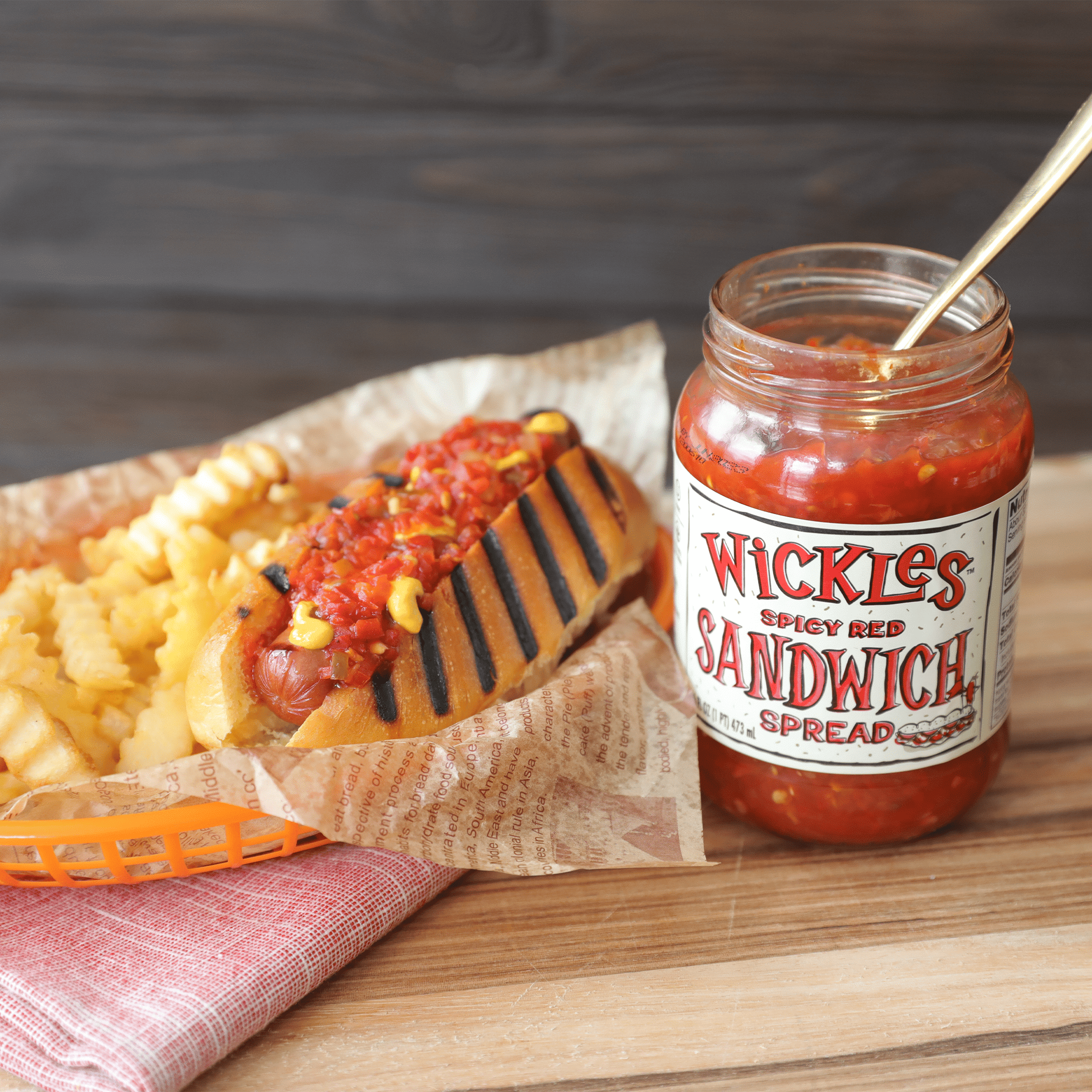 Wickles Spicy Red Sandwich Spread, 16 fl oz Jar