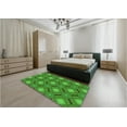 thumbnail image 5 of Ahgly Company Machine Washable Indoor Square Transitional Green Area Rugs, 6' Square, 5 of 7