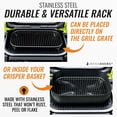 thumbnail image 3 of Rejilla de acero inoxidable para parrilla y ahumador al aire libre, accesorios para freidora de aire eléctrica Master Grill 7 en 1, apto para lavavajillas, 3 of 5